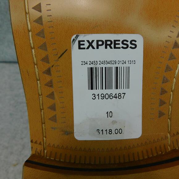 Express New Men's Beige Leather Suede Loafers Size 10 -Retails $118.00 - Picture 6 of 7